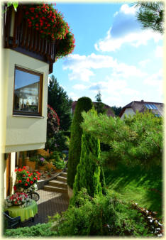 Terrasse vor der Ferienwohnung